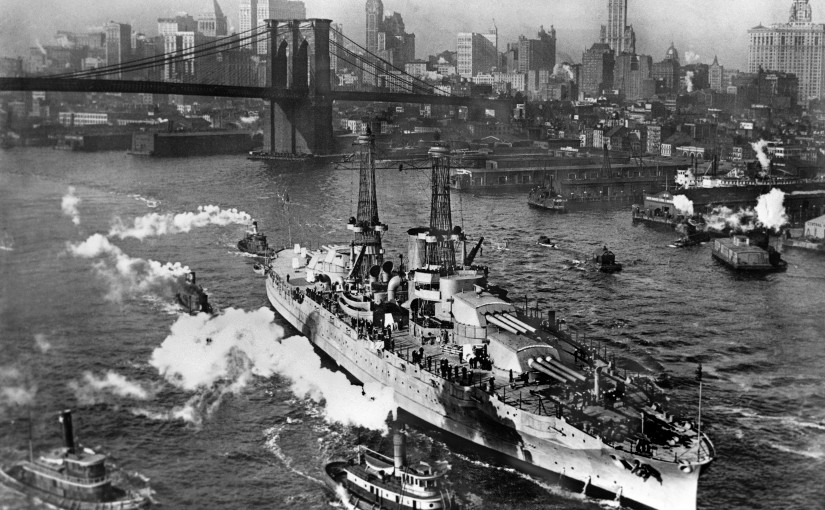 USS Arizona going home (Brooklyn Navy Yard)